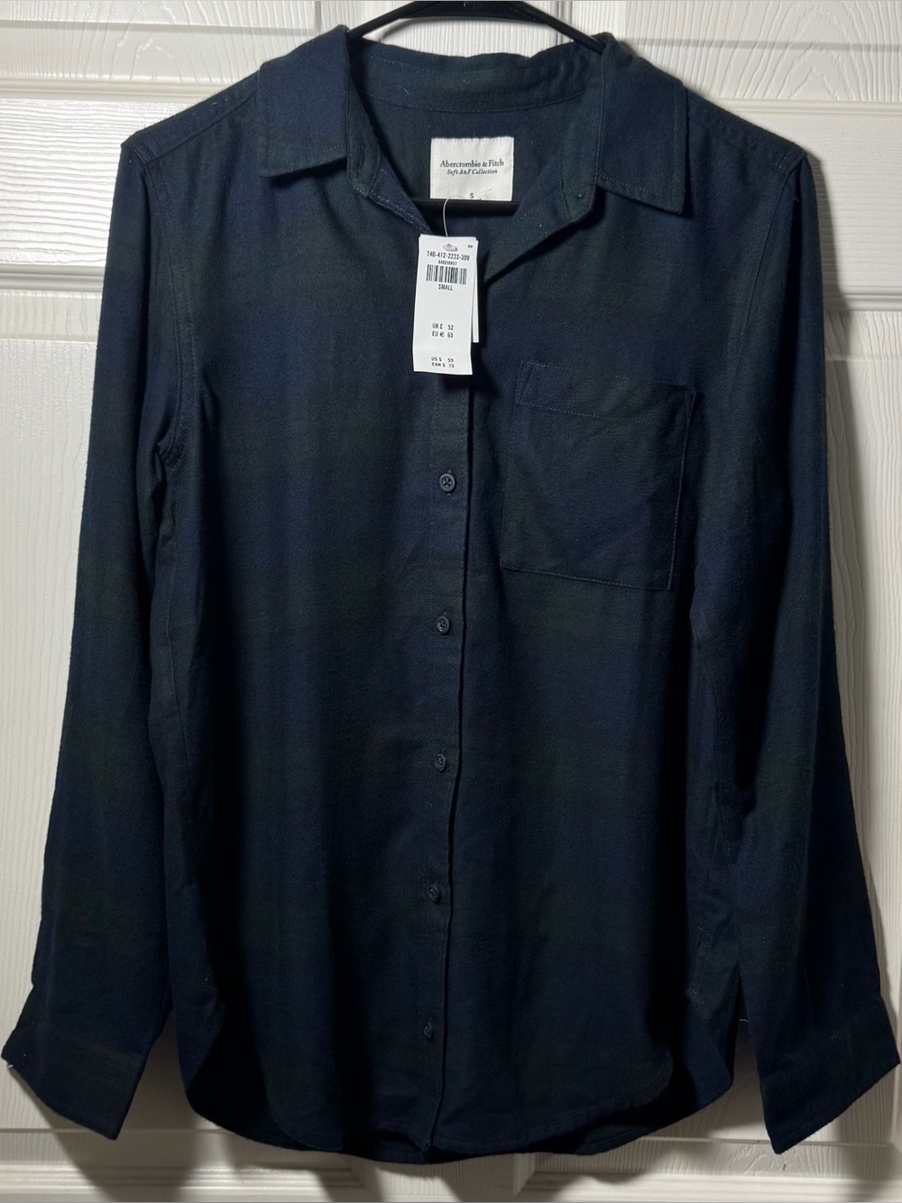Women’s Abercrombie & Fitch Blue / Green Plaid Top S